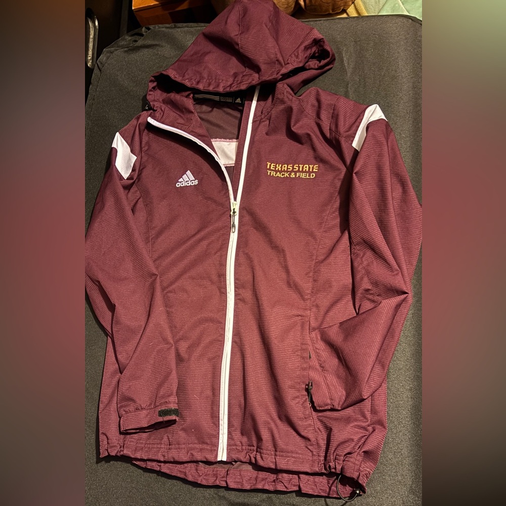 Women's Texas State track and field jacket, Adidas size medium